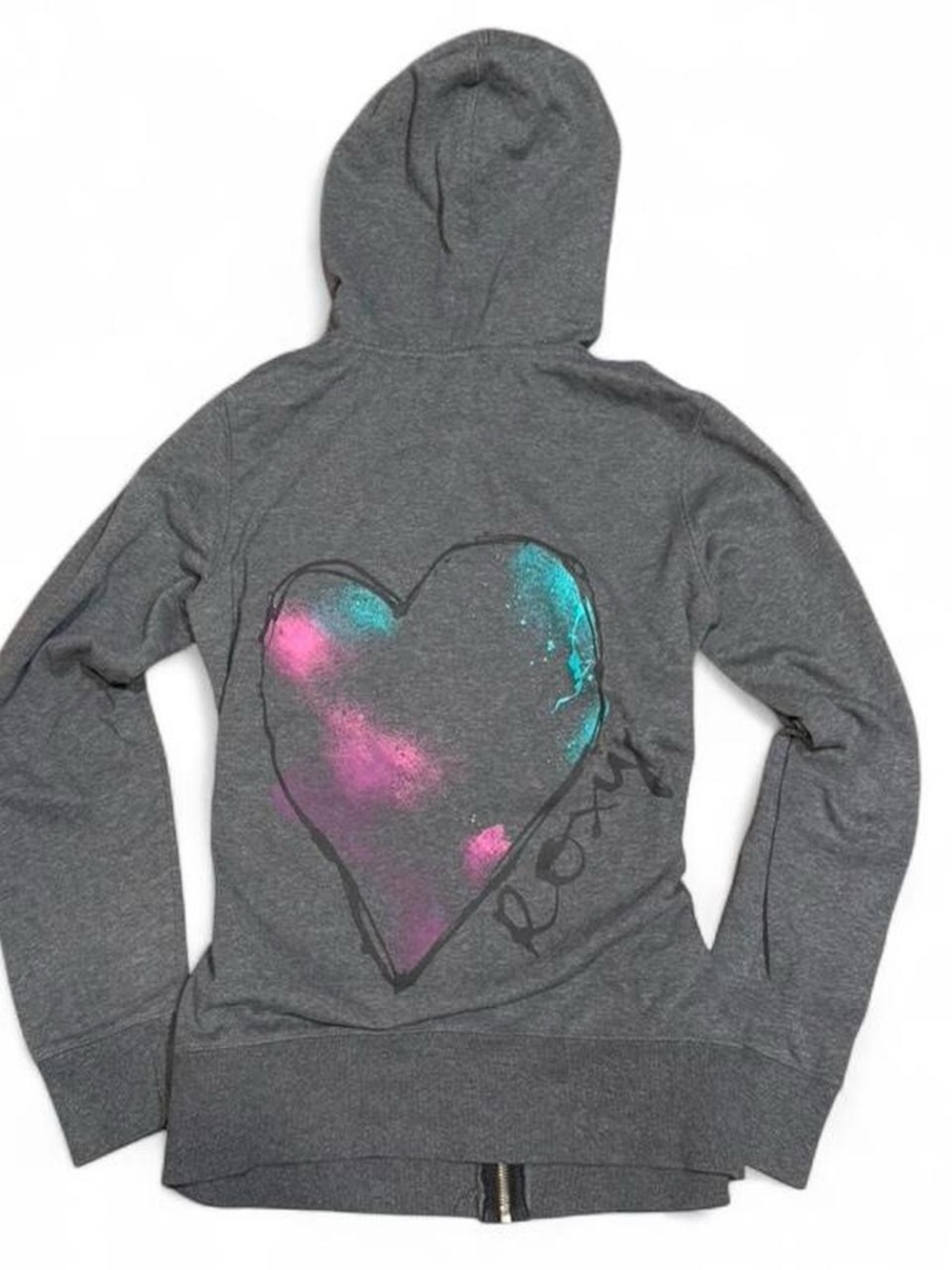 Y2K Roxy Graphic Grunge Zip Up Hoodie